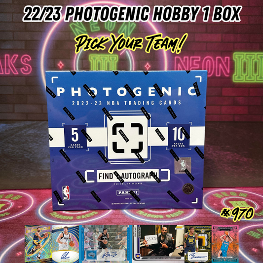 Break 970 - NBA 22/23 Photogenic 1 Box - Pick Your Team!