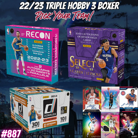 Break 887 - NBA 22/23 Triple Hobby ft Select - Pick Your Team!