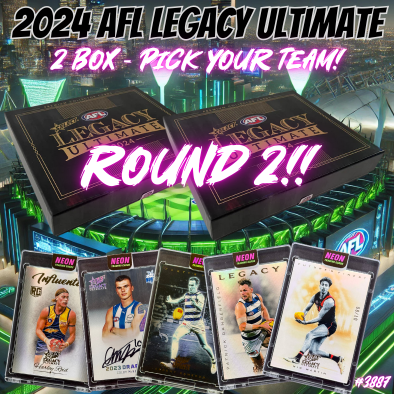 Break 3887 - 2024 Select AFL Legacy Ultimate - 2 Box - Pick Your Team ROUND 2!