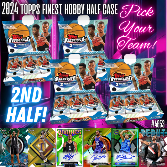 Break 4053 - NBA 2024 Topps Finest Hobby RELEASE DAY - Half Case - Pick Your Team!