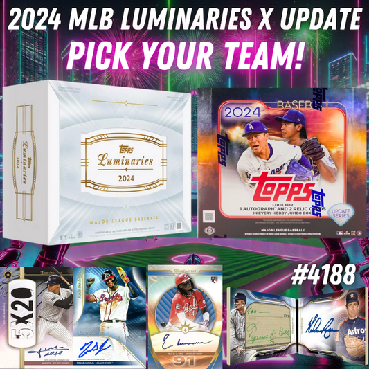 Break 4188 - 2024 MLB Luminaries x Update Jumbo - Pick Your Team!