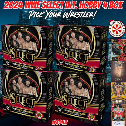 Break 3942 - 2024 WWE Select International Hobby 4 Box - Pick Your Wrestler!