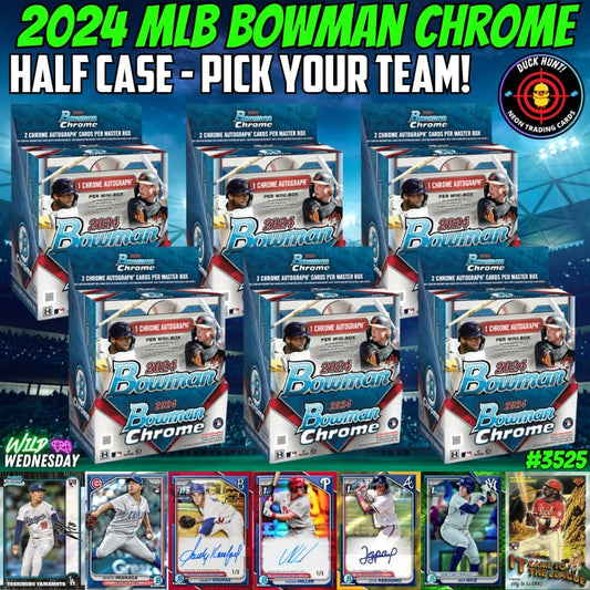 Break 3525 - 2024 Bowman Chrome Hobby - RELEASE DAY - HALF CASE - Pick Your Team!