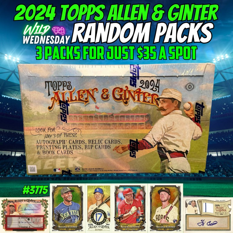 Break 3775 - 2024 Topps Allen & Ginter Hobby - Release Day Random Packs - 8 Spots Only!