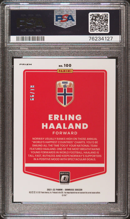 2021 Panini Donruss Road To Qatar Erling Haaland #100 PSA 10