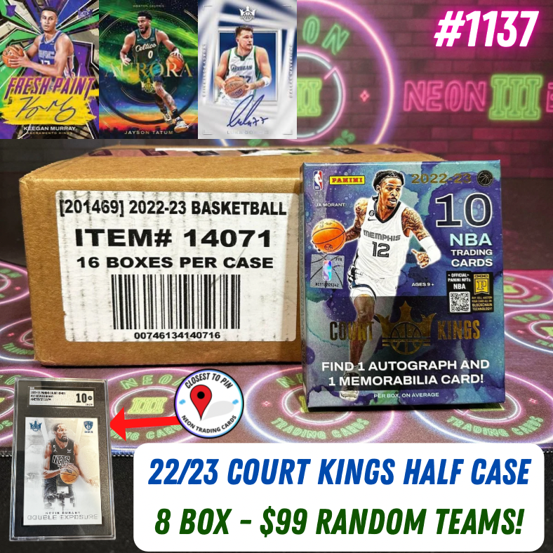 Break 1137 - NBA 22/33 Court Kings Hobby HALF CASE - $99 Random Teams!