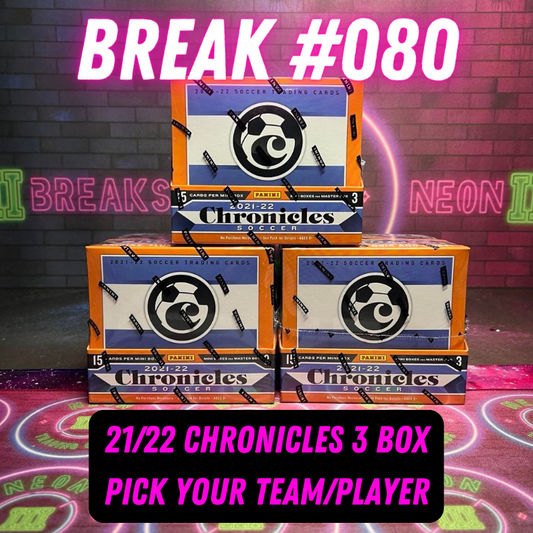 Break 080 2021/22 Chronicles 3 Box - Pick Your Team