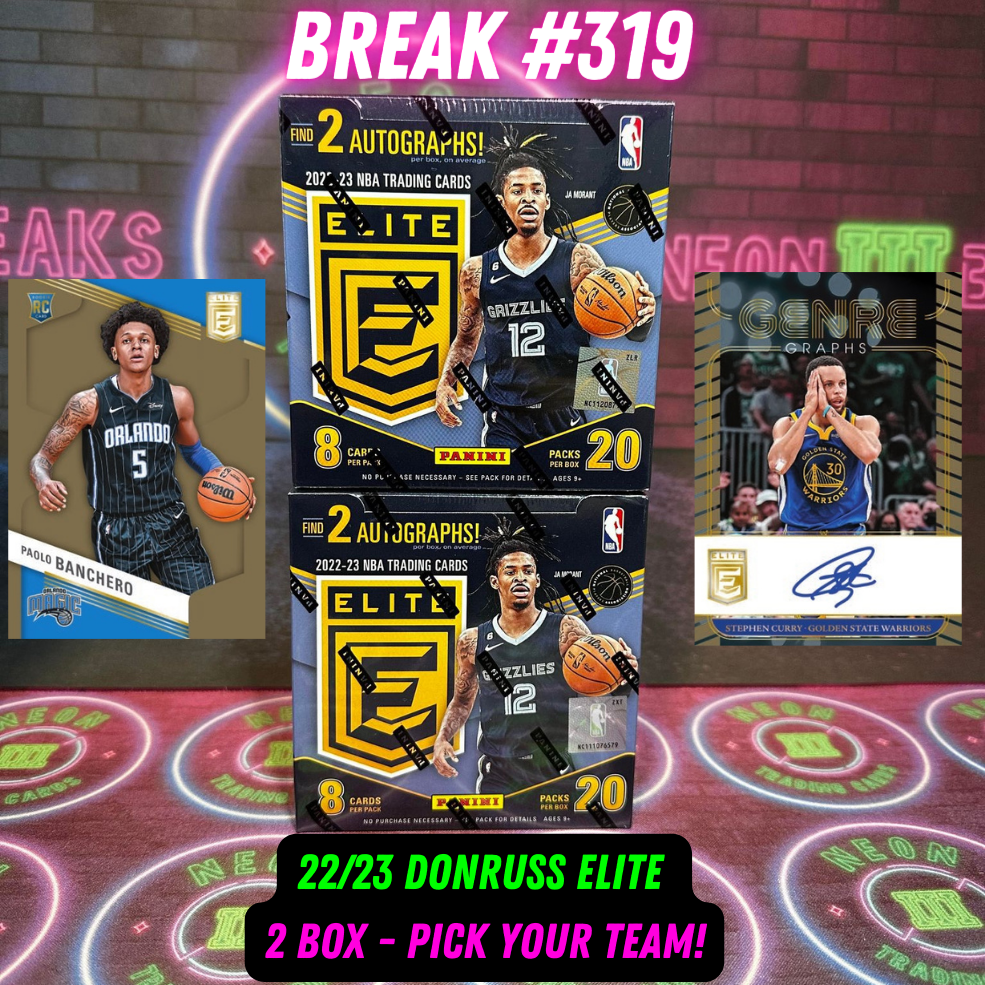 Break  319 - NBA 22/23 Donruss Elite 2 Box - Pick Your Team!