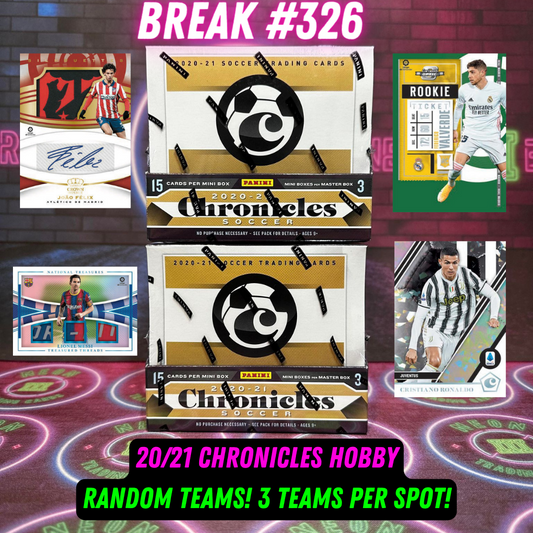 Break  326 - 20/21 Chronicles Hobby 2 Box - Random Teams!