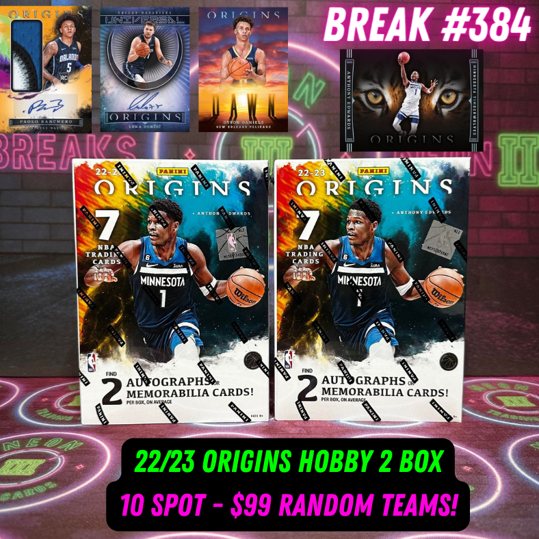 Break 384 - NBA 22/23 Origins 2 Boxer - 10 Spot $99 Random Teams!