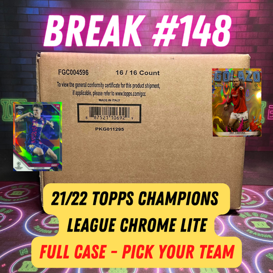 Break 148 - 21/22 Topps UEFA Champions League Chrome Lite - Full Case - Pick Your Team