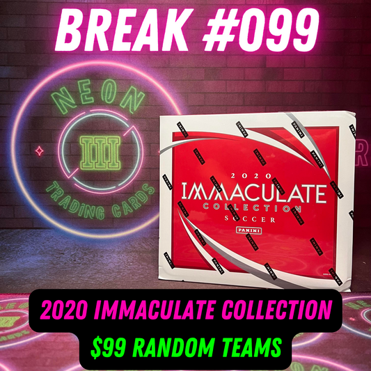 Break 099 - 2020 Immaculate - $99 Random Teams