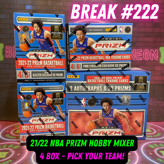 Break  222 -21/22 NBA Prizm Hobby Mixer - Pick Your Team!