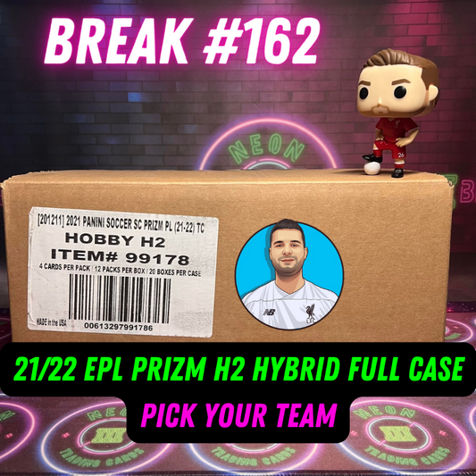 Break 162 - 21/22 EPL Prizm H2 Hybrid FULL CASE - Pick Your Team