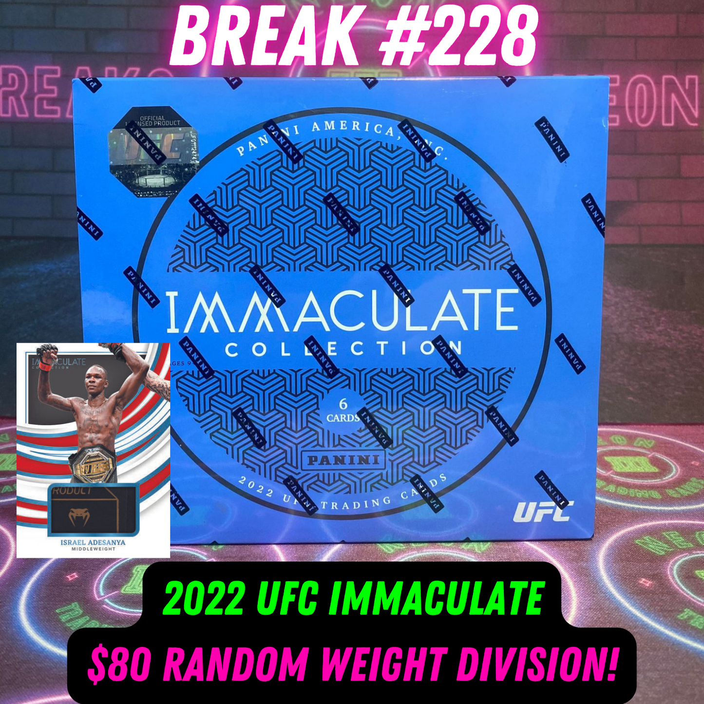 Break  228 - 2022 UFC Immaculate - Random Weight Class!