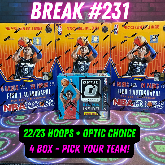 Break  231 - NBA Hoops + Optic Choice - 4 Box Pick Your Team!