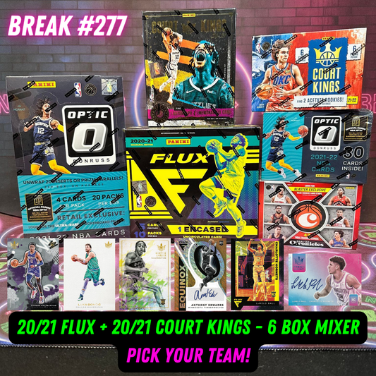 Break  277 - NBA 20/21 Flux & Court Kings 6 Box Multi Year Mixer - Pick Your Team!